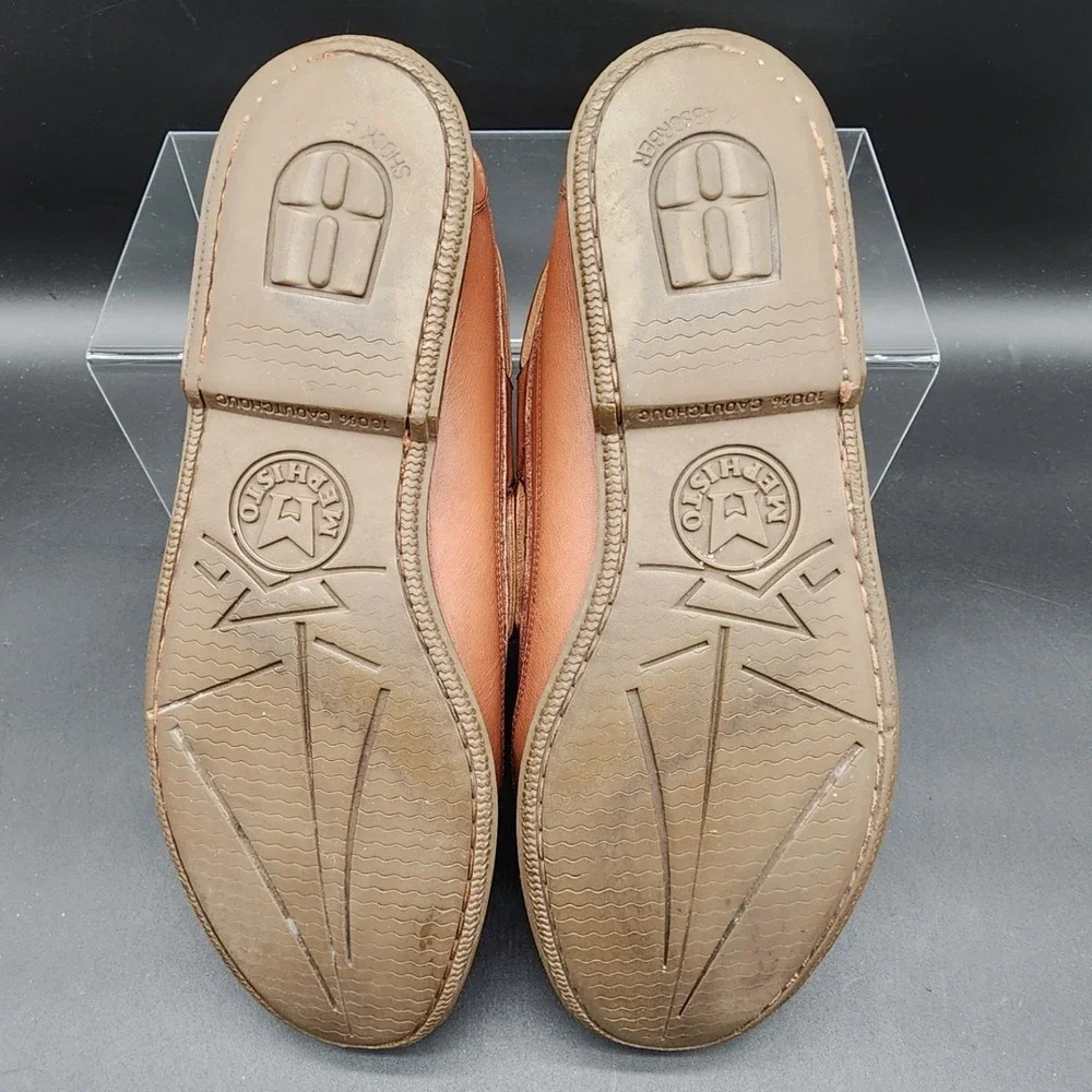 Mephisto 10.5 Brown Leather Boating Boat Shoes Loafers Preppy Nautical